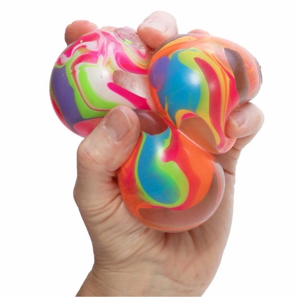 NeeDoh Marbleez Multicolor Mellow Marble Squeeze Toy - Picture 2 of 3